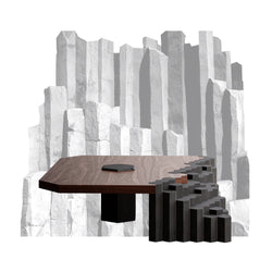 COLUMNAR BASALT COFFEE TABLE